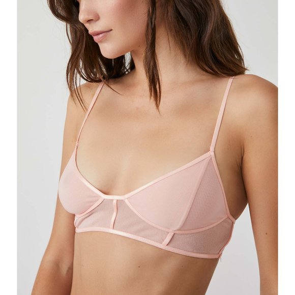 Free People Other - 🎉 LAST CHANCE🎉 FREE PEOPLE Moonlight Mesh Corset Bra / Pink Frosting